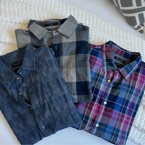 THREE men’s Banana Republic buttons down shirts, size large